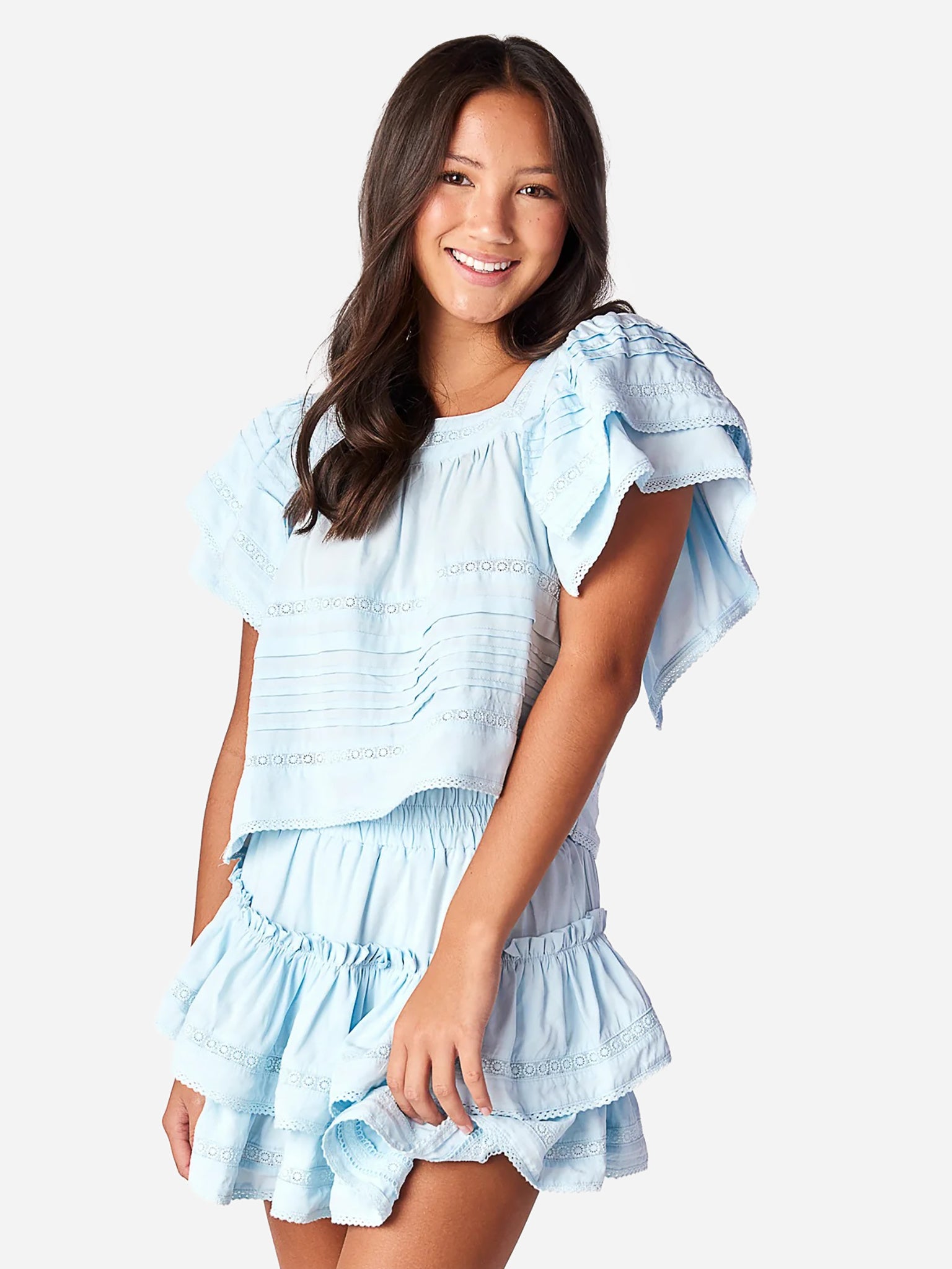 Cake For Dinner Girls' Lily Lace Top - Saint Bernard