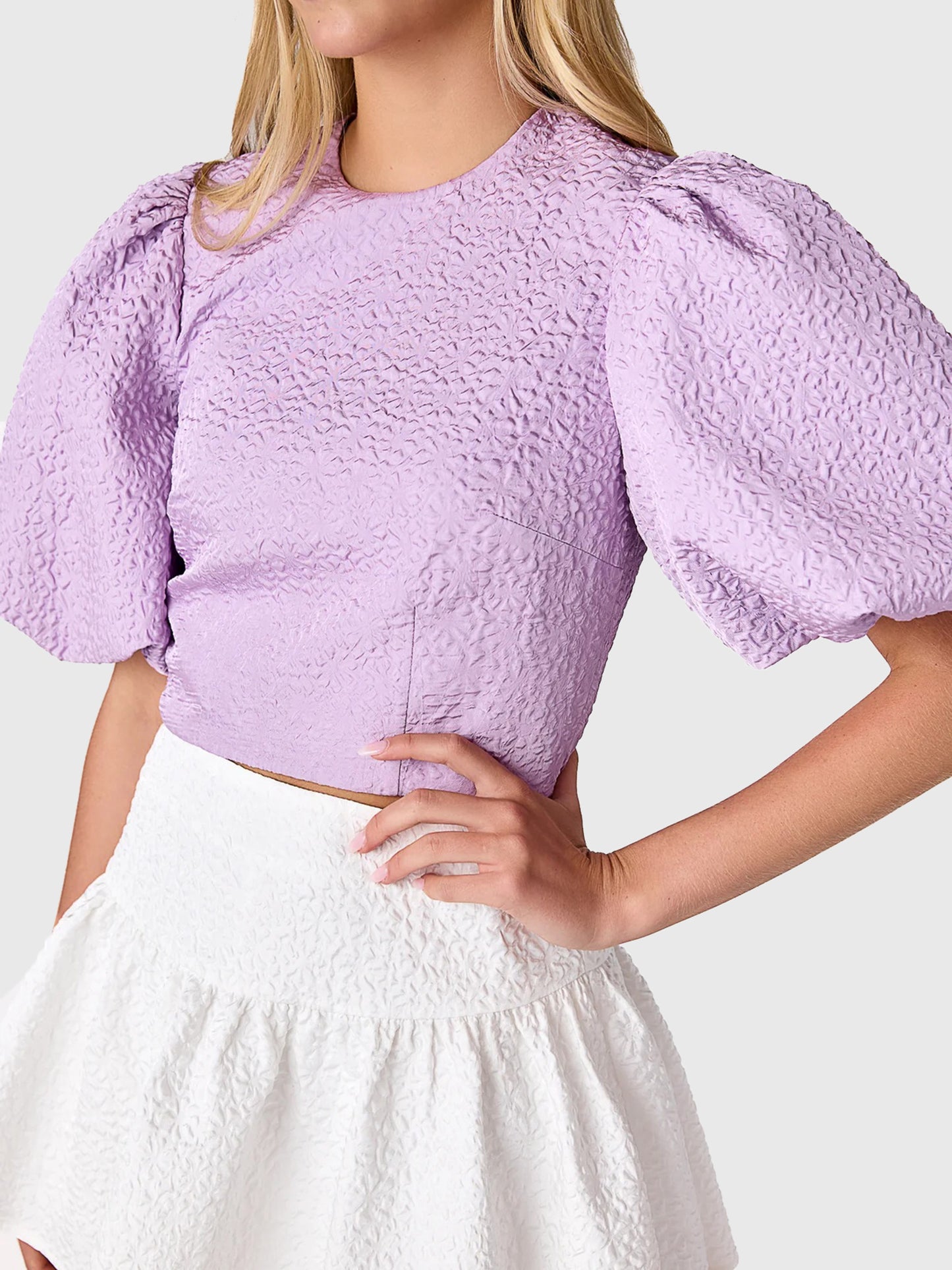 Cake For Dinner Girls' Callie Puff Sleeve Top - Saint Bernard