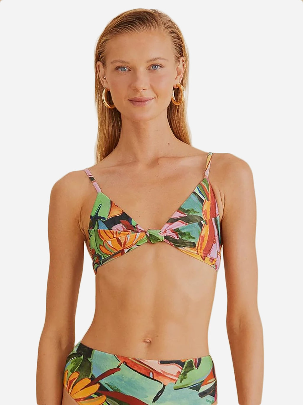 Farm Rio Women's Knot Bikini Top - Saint Bernard