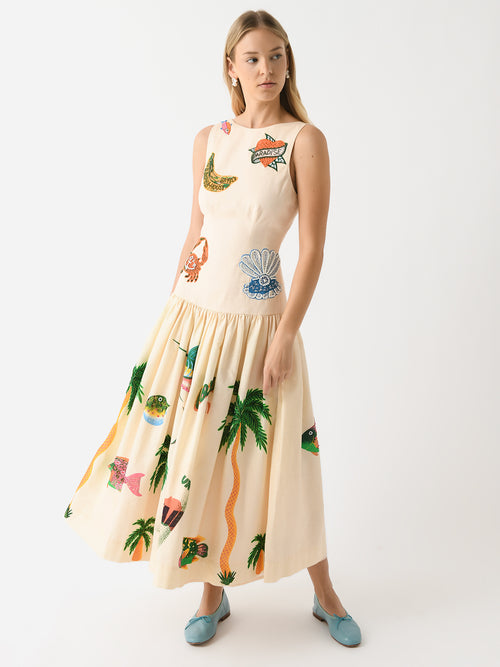 Alemais Women's Clam Embroidered Gown
