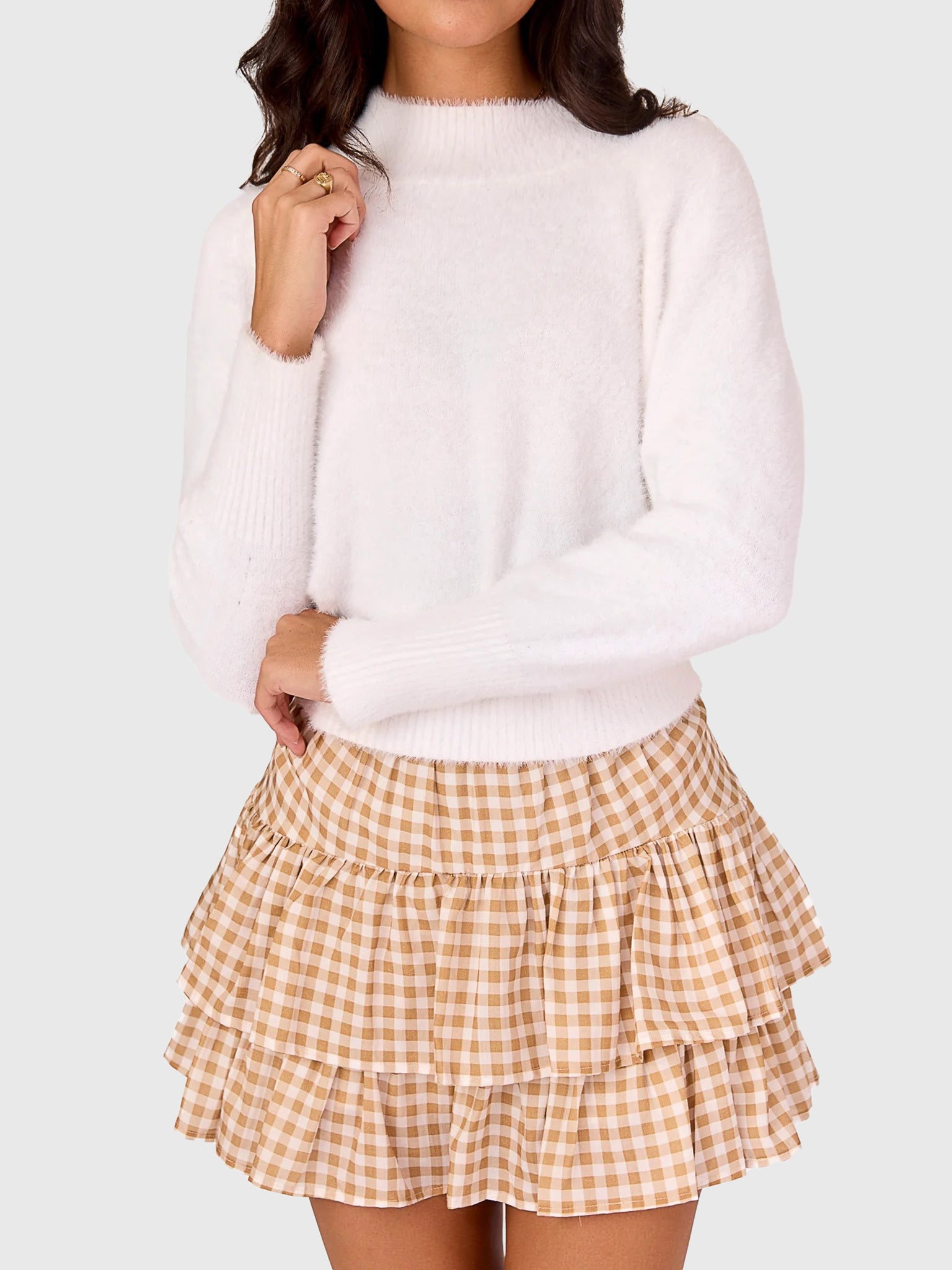 Cake For Dinner Girls' Lexi Turtleneck Sweater - Saint Bernard