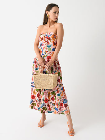 Farm Rio Women's Bright Farm Strapless Maxi Dress – Saint Bernard