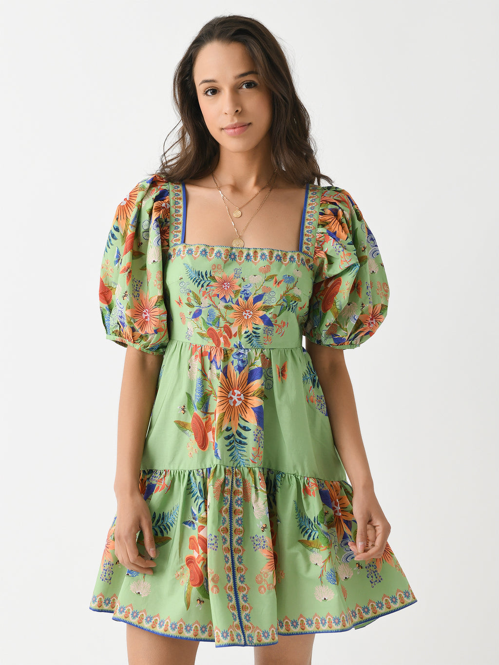 chinese dress ladies Farm Rio Women's Bright Yard Mini Dress – Saint Bernard