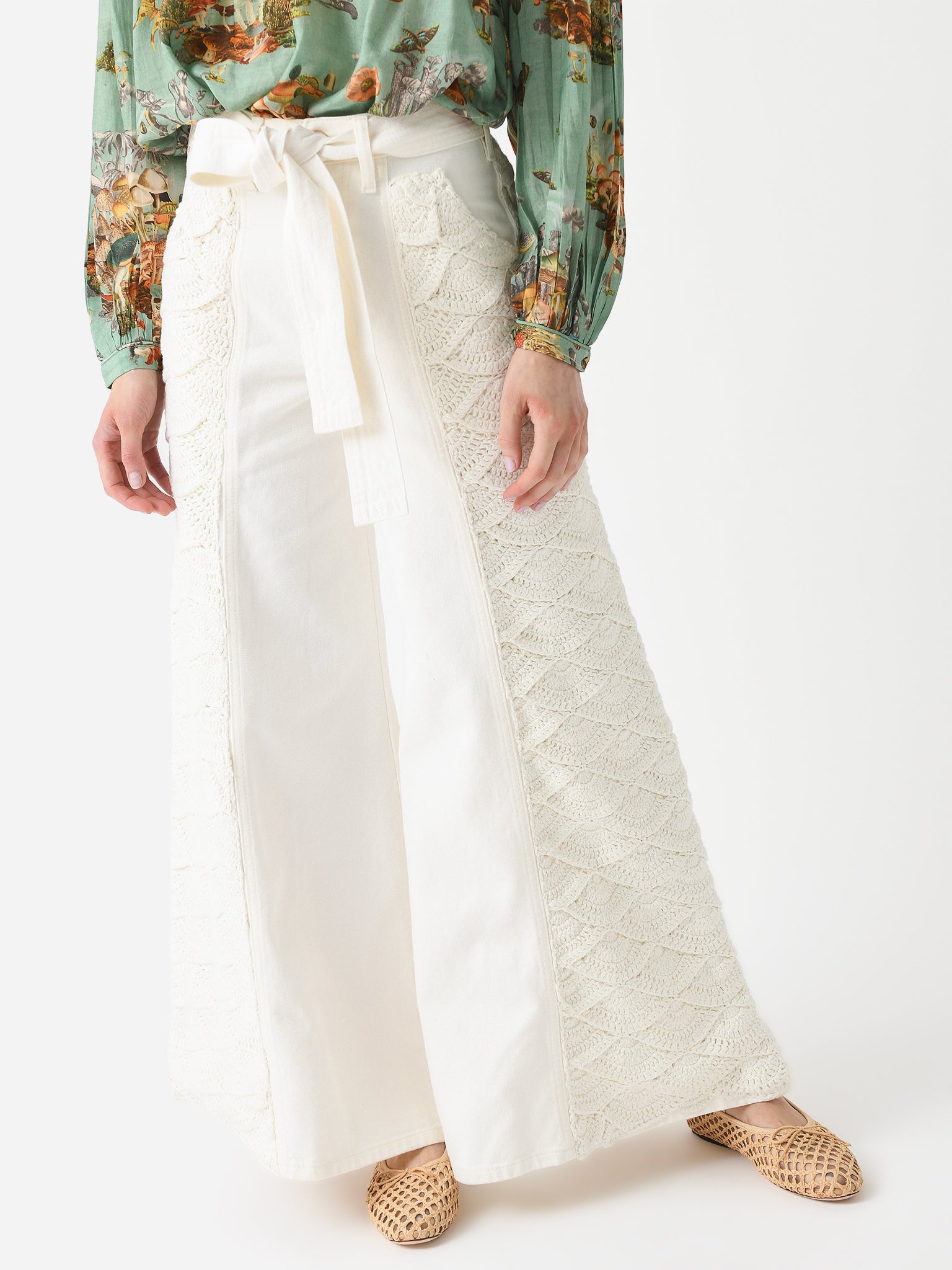 Farm Rio Women's Crochet Pant - Saint Bernard