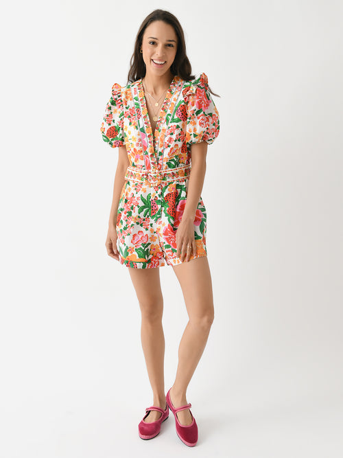 Farm Rio Women's Flowerful Sketch Romper
