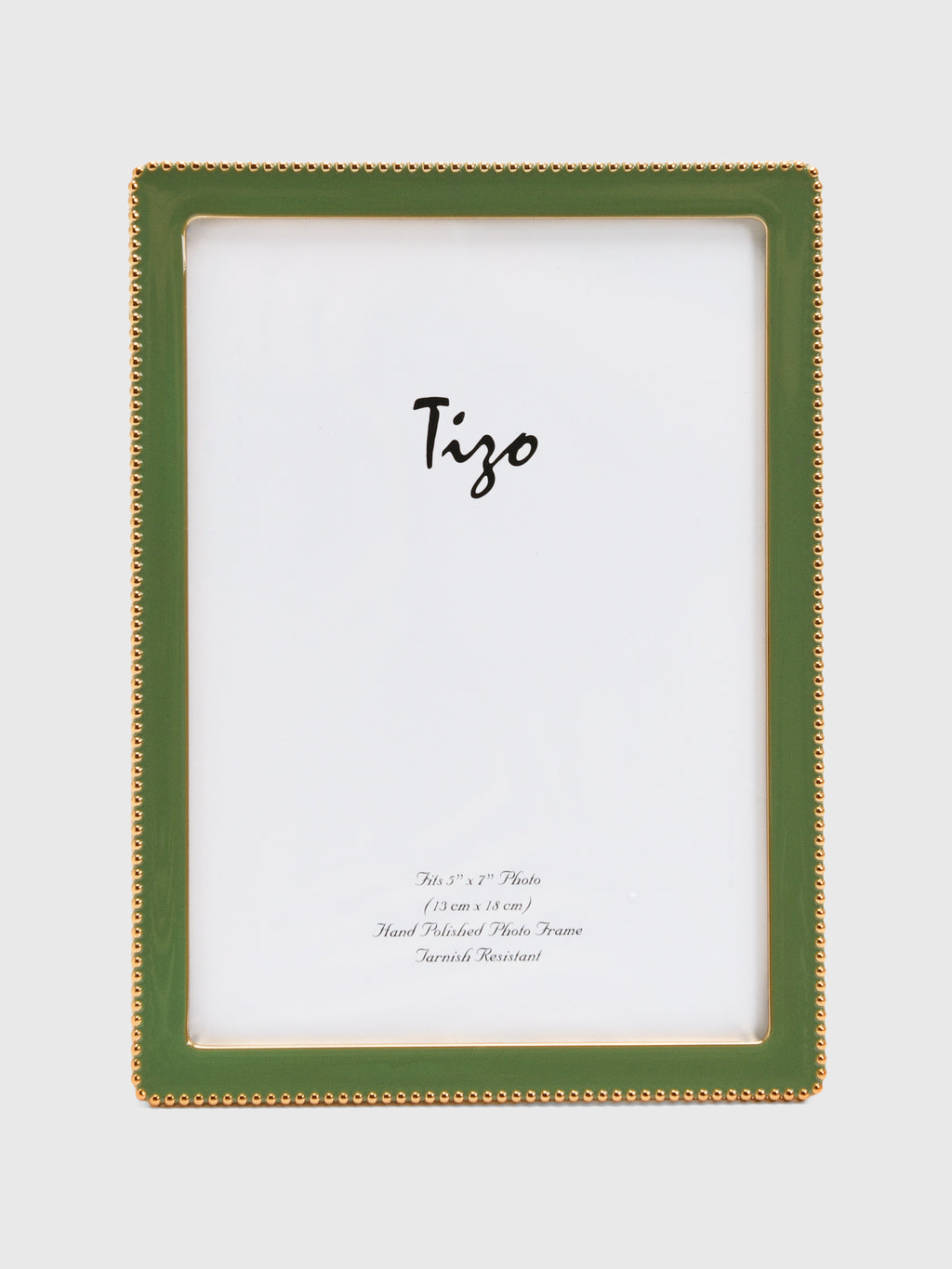 TIZO Goldplate Beaded Enamel 5x7 Photo Frame - Saint Bernard