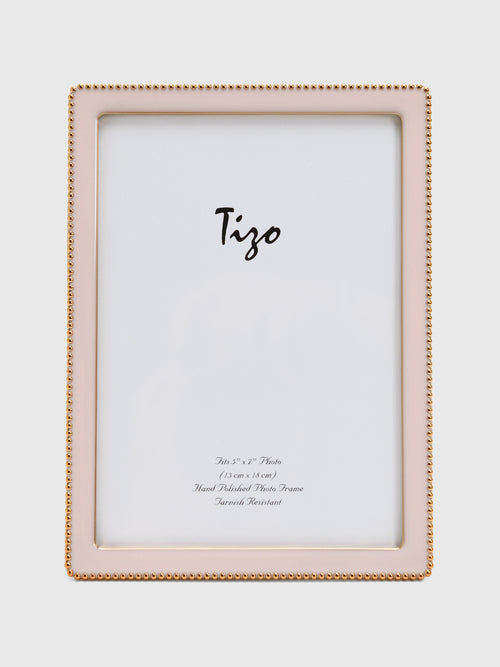 TIZO Goldplate Beaded Enamel 5x7 Photo Frame