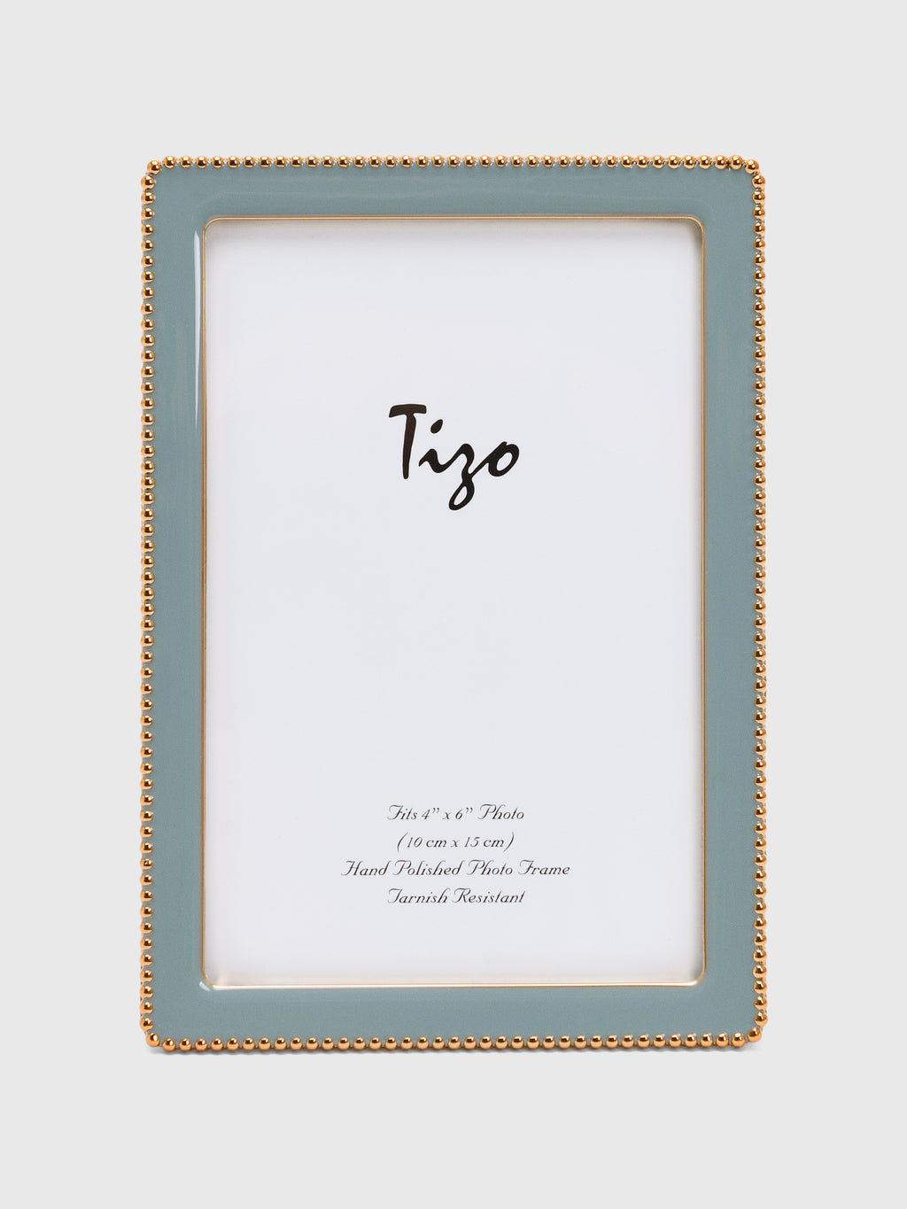 TIZO Goldplate Beaded Enamel 4x6 Photo Frame - Saint Bernard