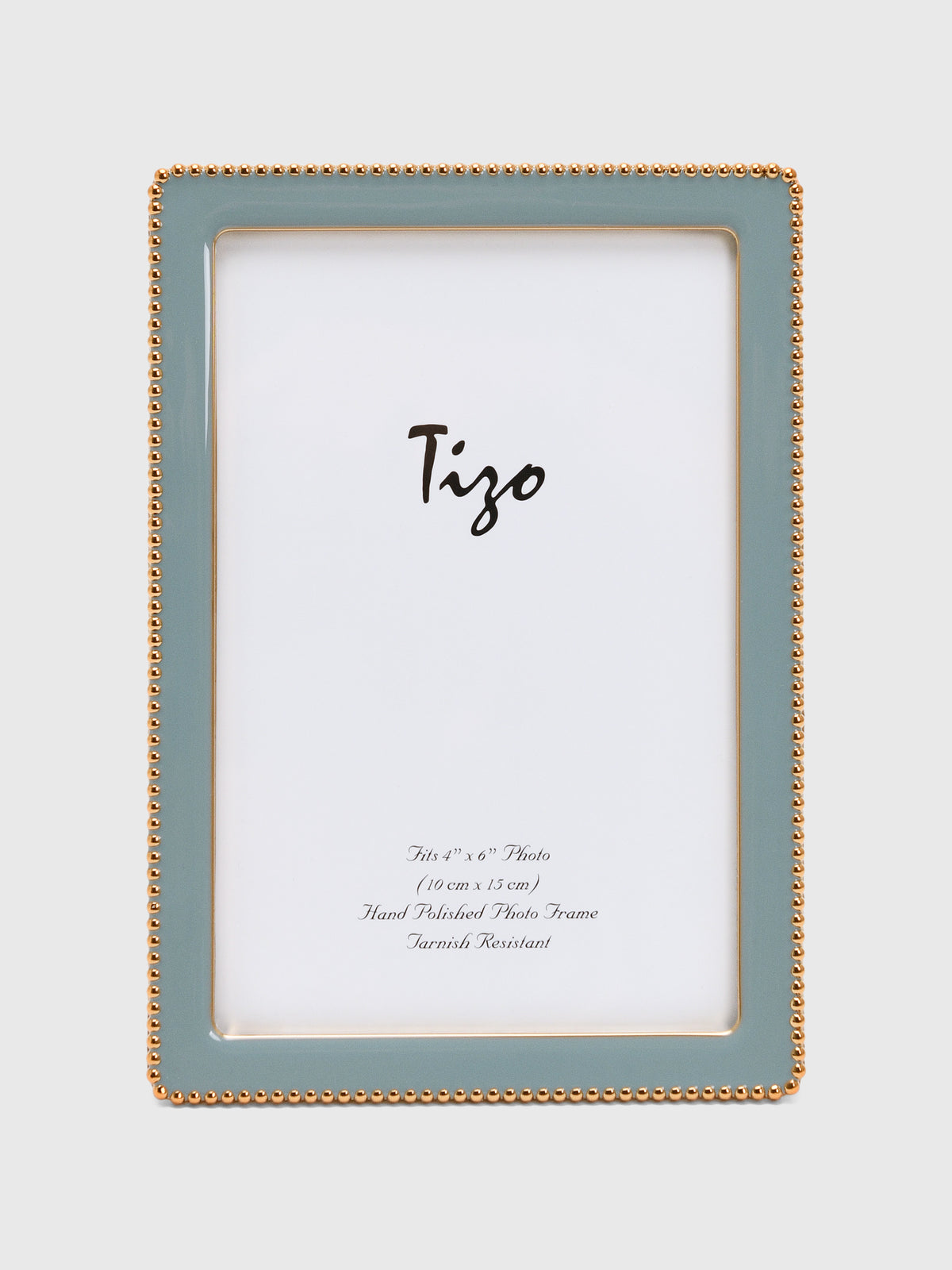 TIZO Goldplate Beaded Enamel 4x6 Photo Frame - Saint Bernard