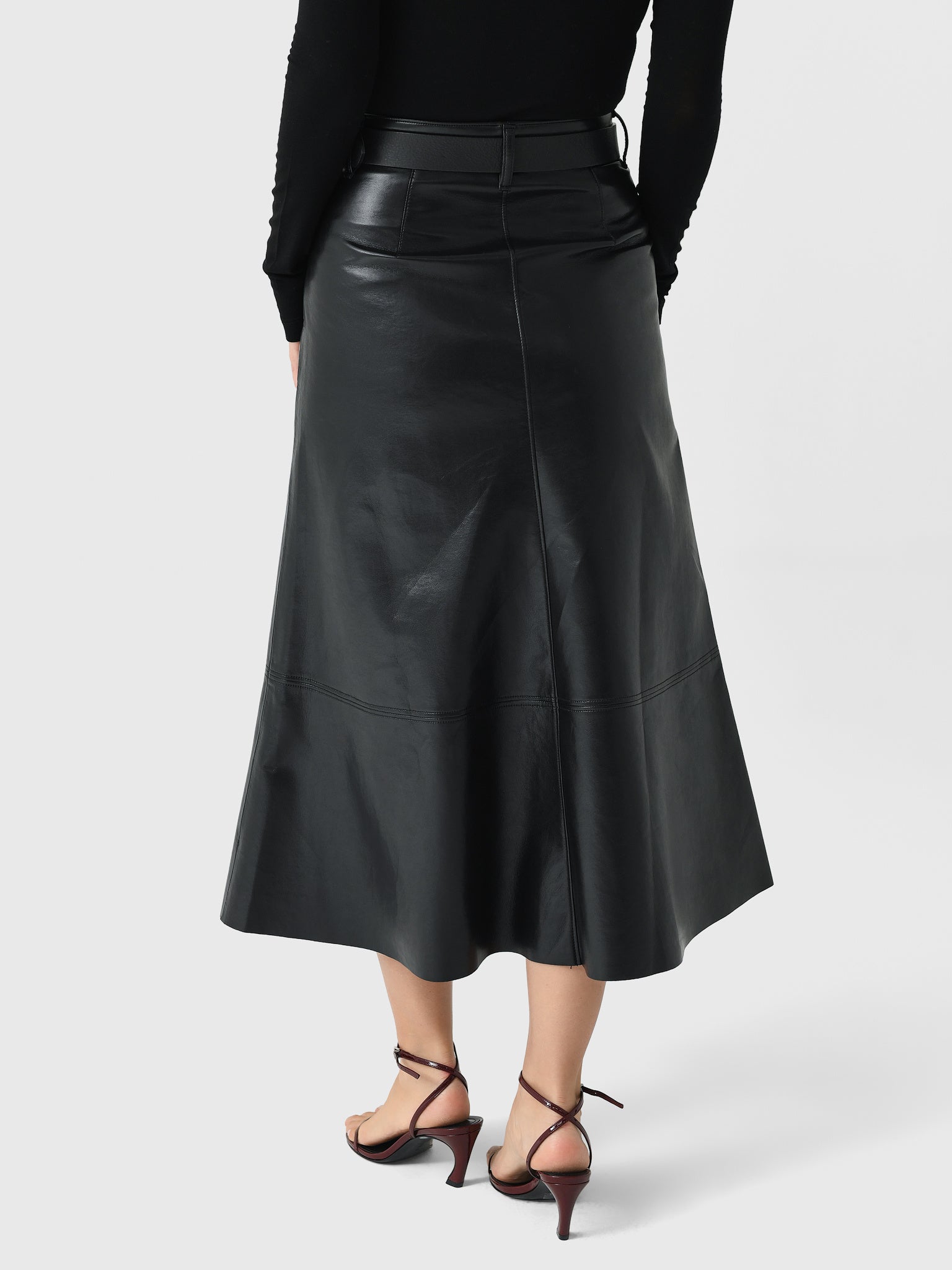 Citizens Of Humanity Women's Cassia Leather Skirt Saint Bernard