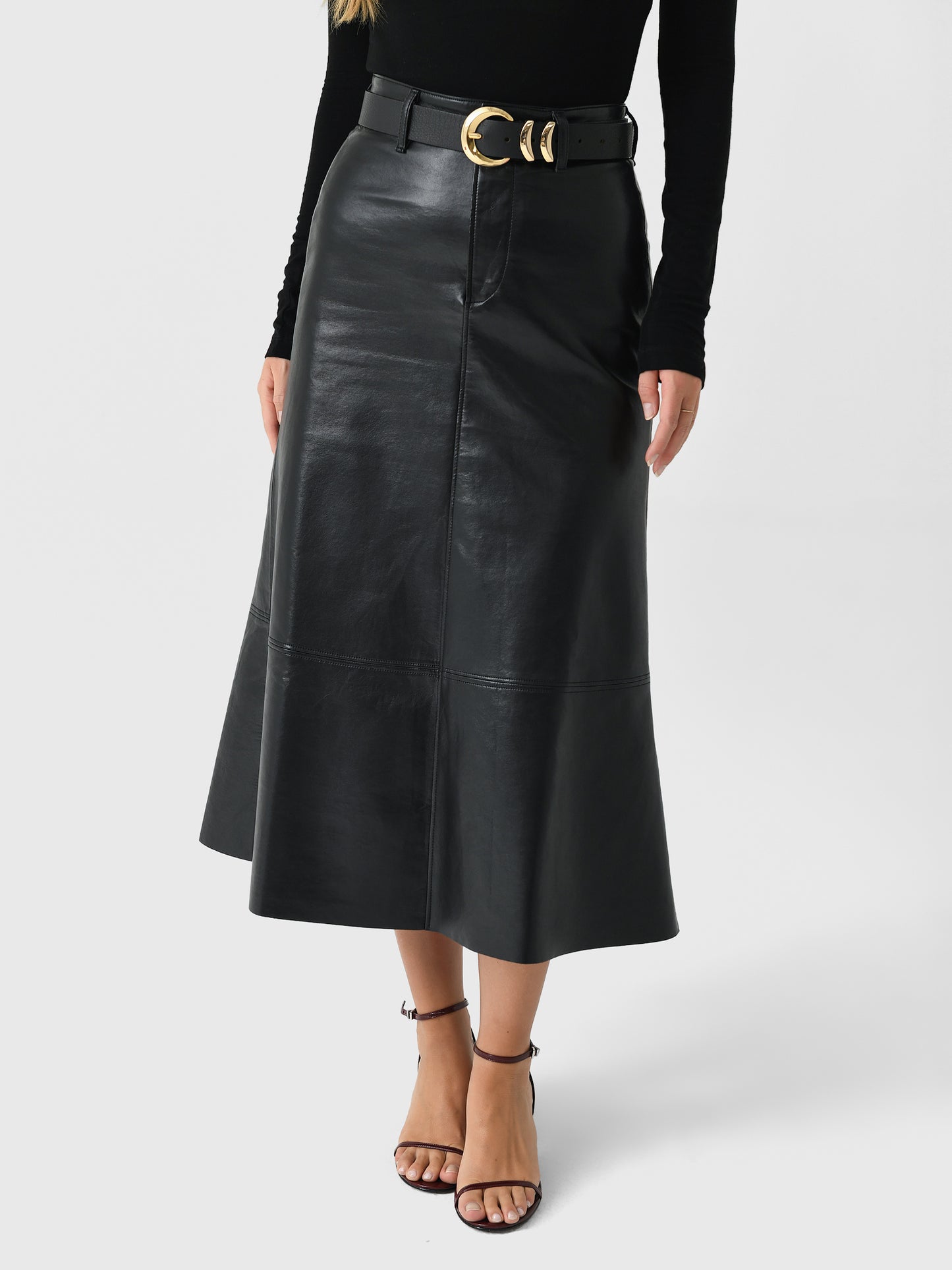 Citizens Of Humanity Women's Cassia Leather Skirt - Saint Bernard
