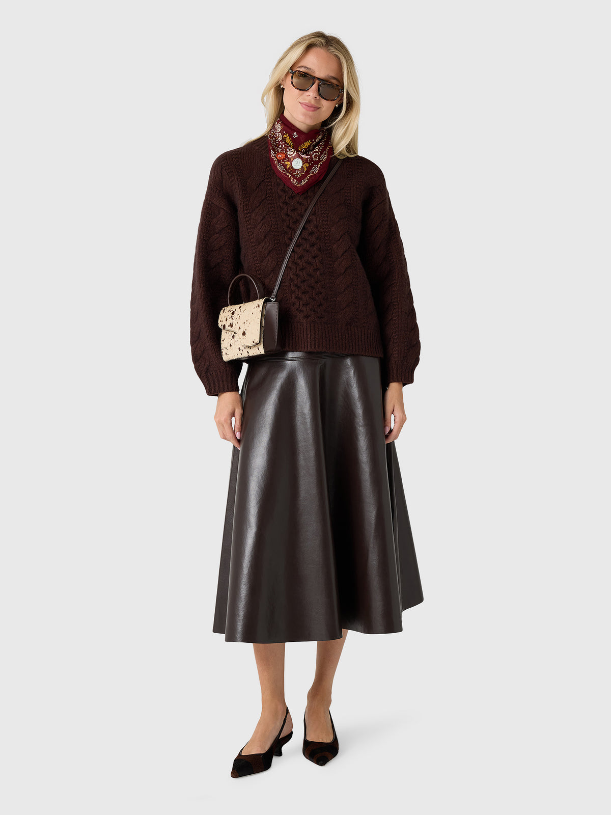 Citizens Of Humanity Women's Vita Recycled Leather Maxi Skirt - Saint Bernard