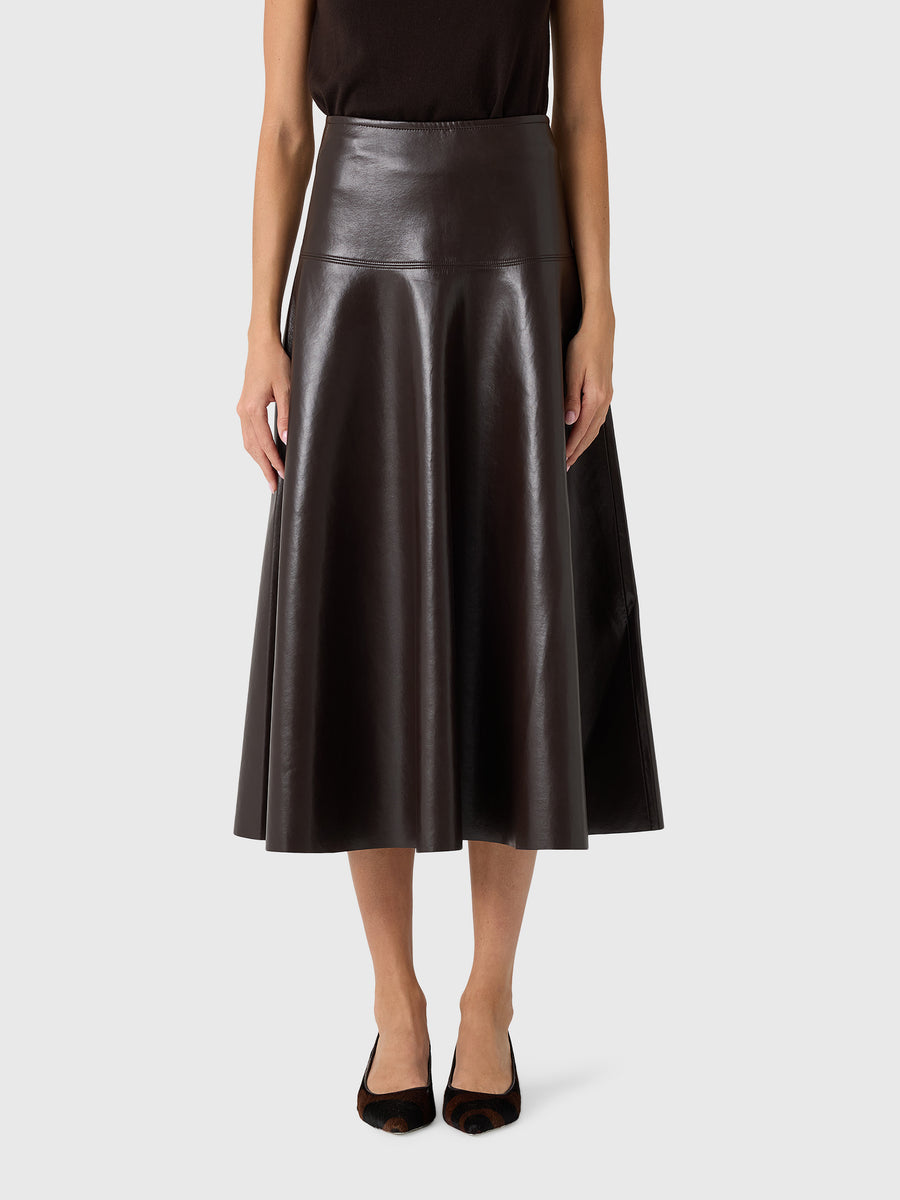 Citizens Of Humanity Women's Vita Recycled Leather Maxi Skirt - Saint Bernard