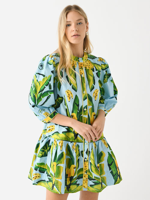 Farm Rio Women's Summer Foliage Scarf Mini Dress