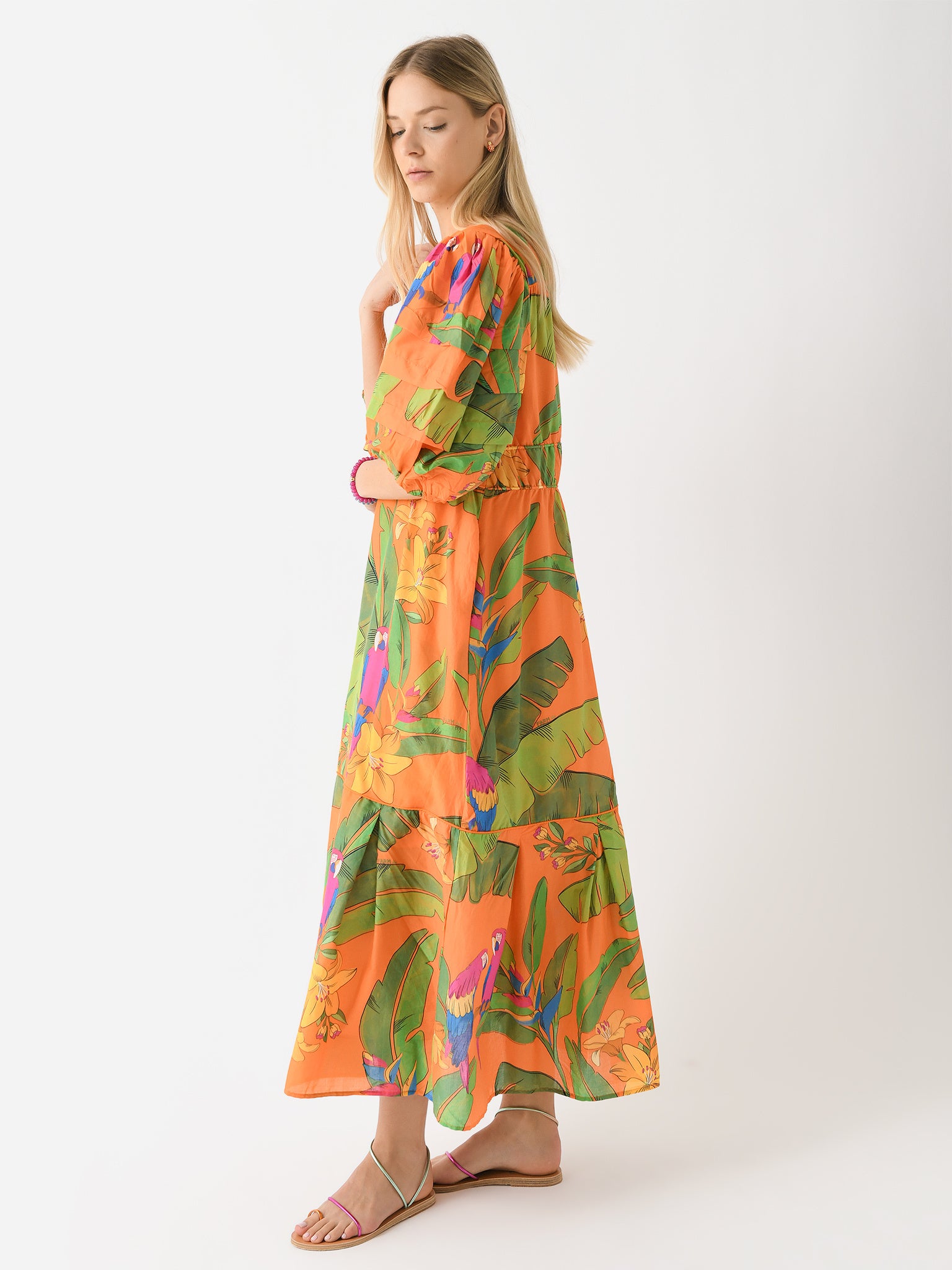 farm rio beaded macaws midi dress Farm Rio Beaded Macaws MIDI Dress NWT