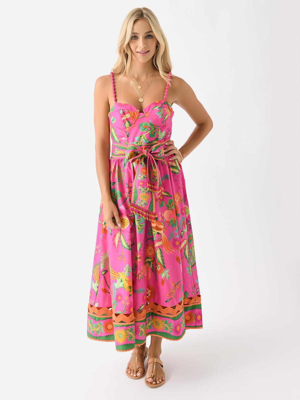 Farm Rio Women's Delicate Fruit Garden Midi Dress Saint Bernard Farm Rio Women's Delicate Fruit Garden Midi Dress Saint Bernard