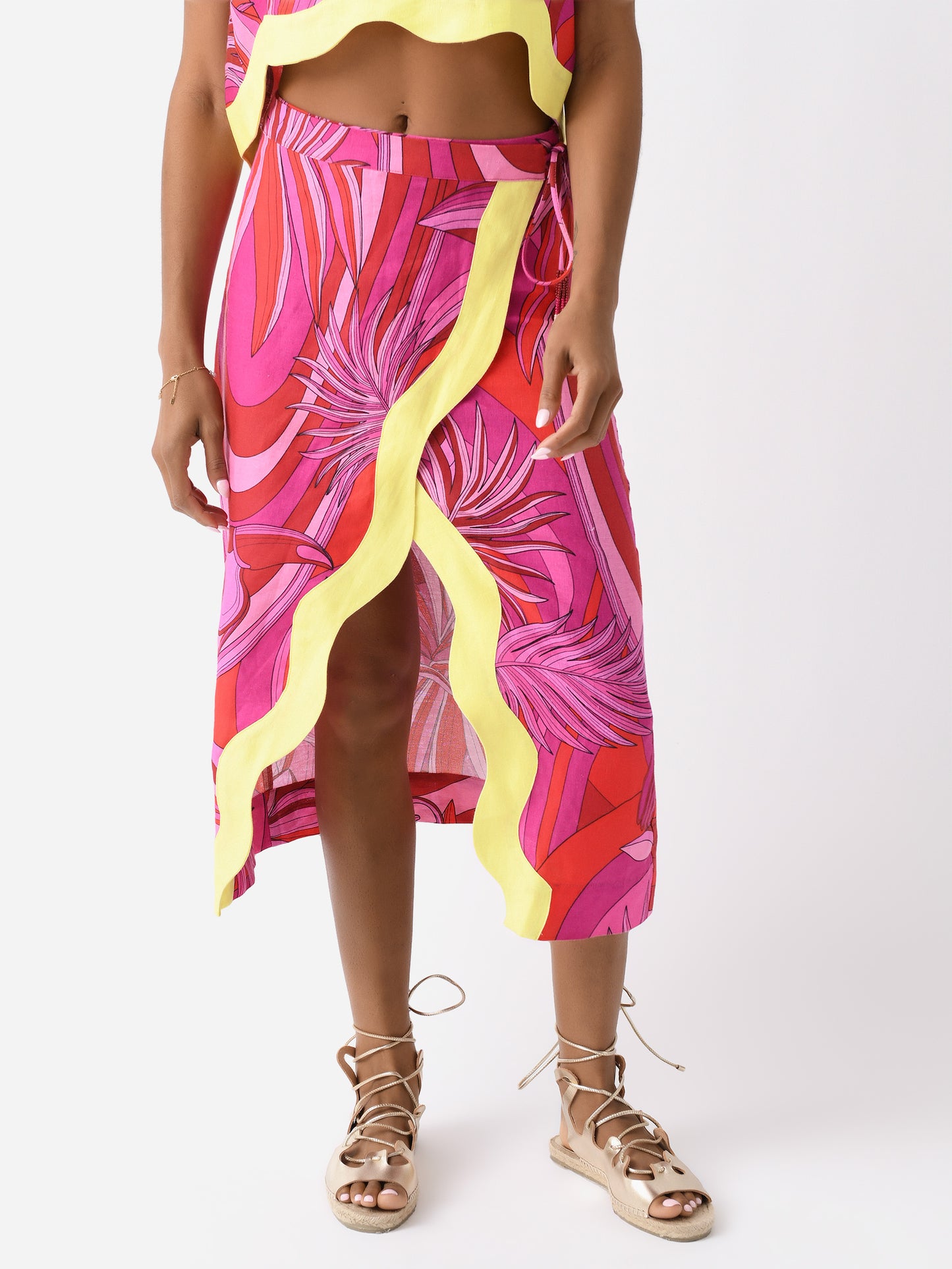 Farm Rio Women's Endless Summer Wrap Skirt - Saint Bernard