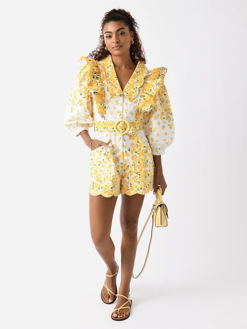 Farm Rio Women's Azaleia Shorts Romper