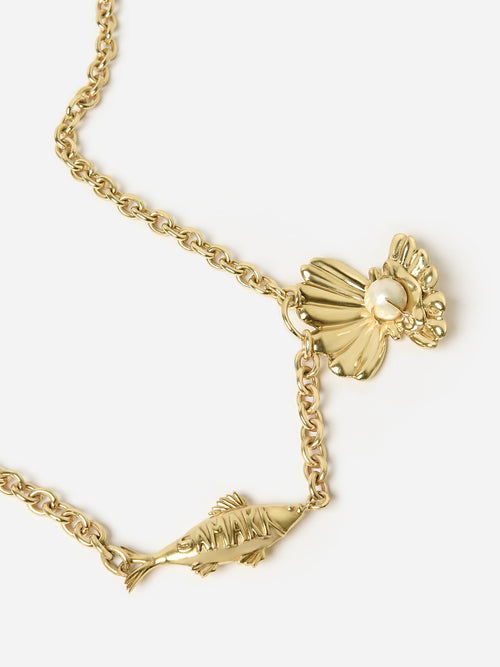 Alemais Banana House Clam Pearl Necklace