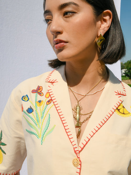 Alemais Banana House Lobster Pearl Necklace