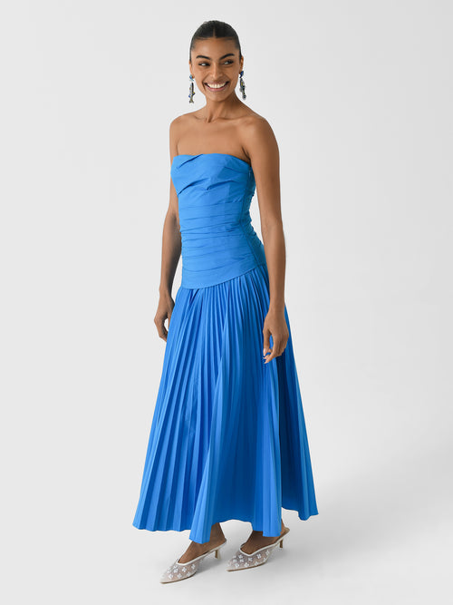 Simkhai Women's Arie Strapless Cotton Midi Dress