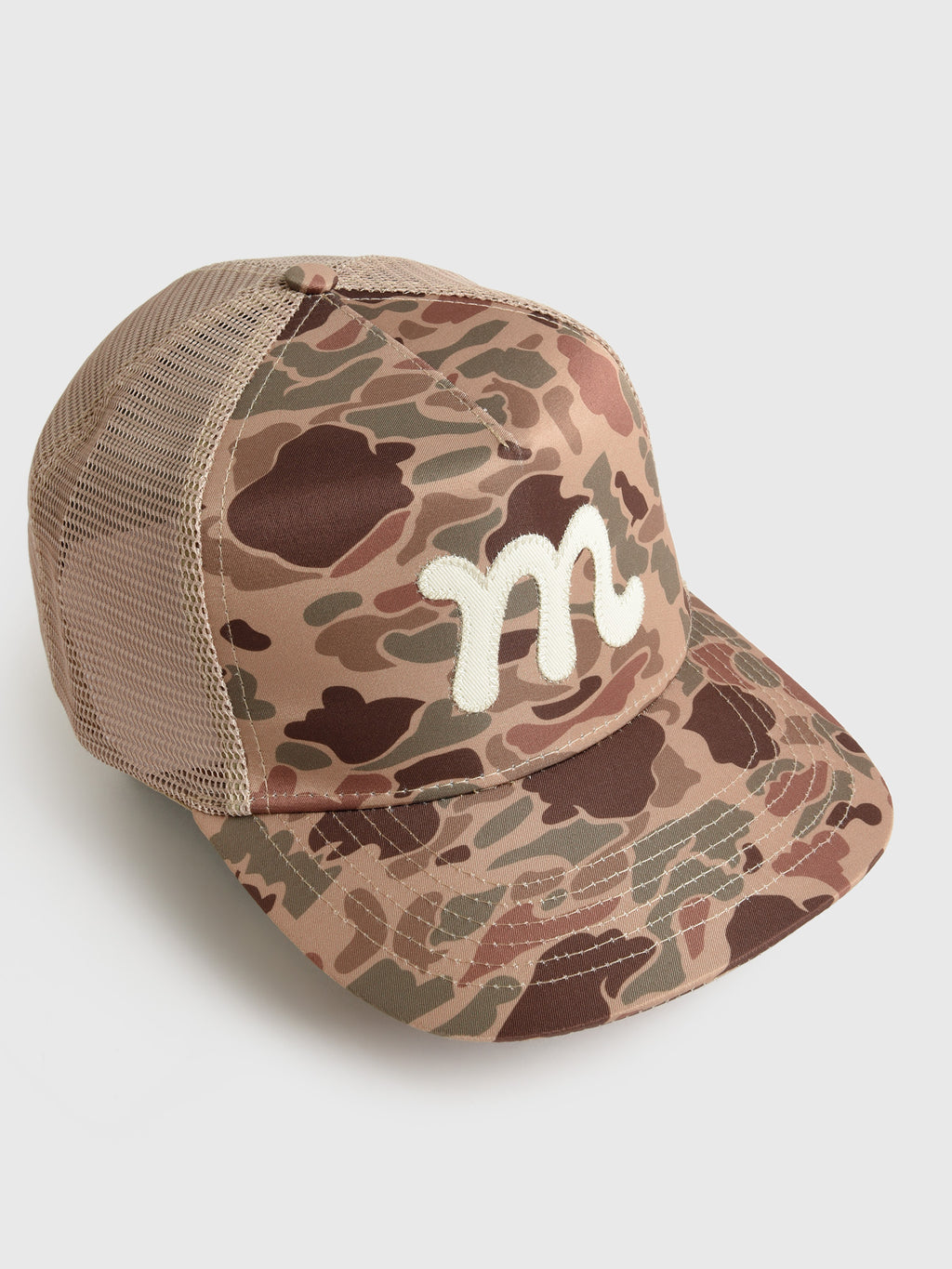 Mañana Men's Mesh Back "M" Trucker Hat - Saint Bernard