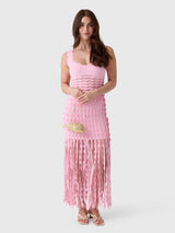 Simkhai Women's Brionne Scalloped Knit Midi Dress - Saint Bernard