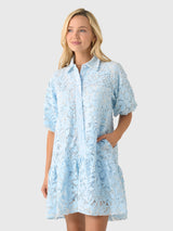 Simkhai Women's Crissy Cotton Lace Mini Dress - Saint Bernard
