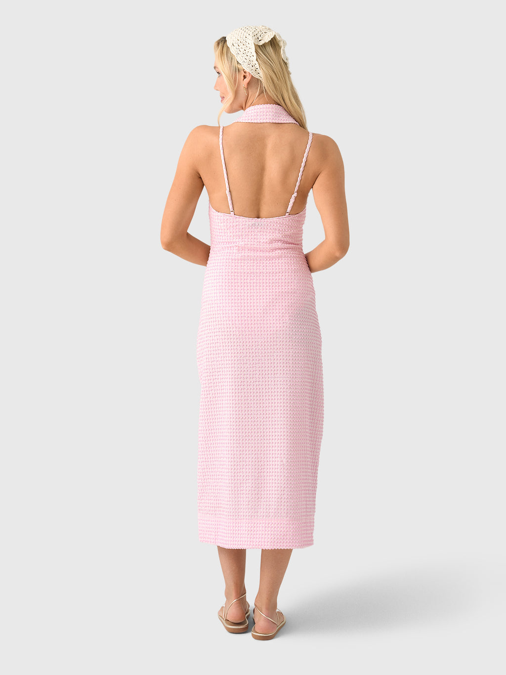 Simkhai Women's Clairmont Halter Midi Dress - Saint Bernard