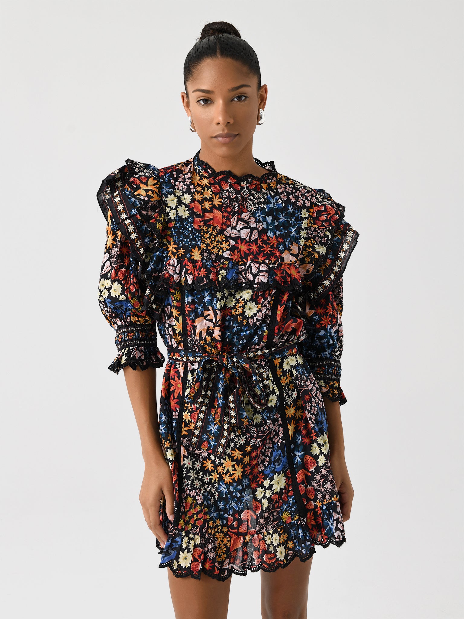 Farm Rio Women's Jujus Garden Mini Dress - Saint Bernard