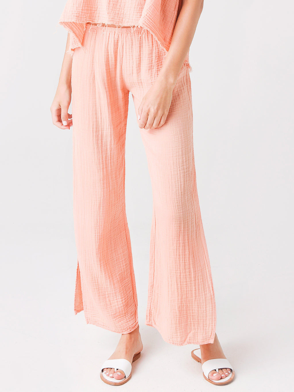 Stark X Side Slit Cotton Gauze Pant - Saint Bernard