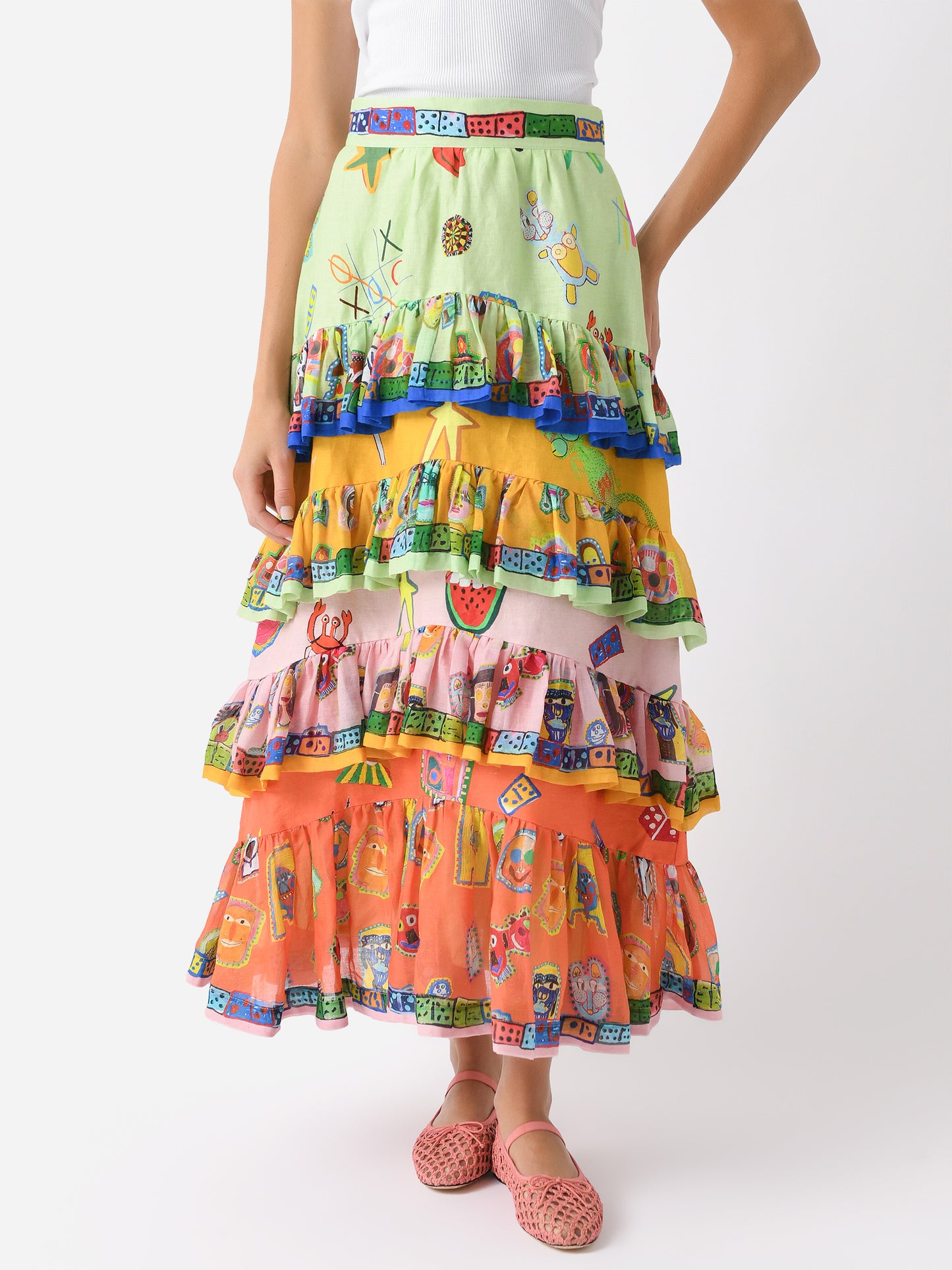 Alemais Women's Players Tiered Skirt - Saint Bernard