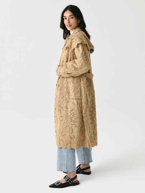 Farm Rio Women's Laise Trench Coat