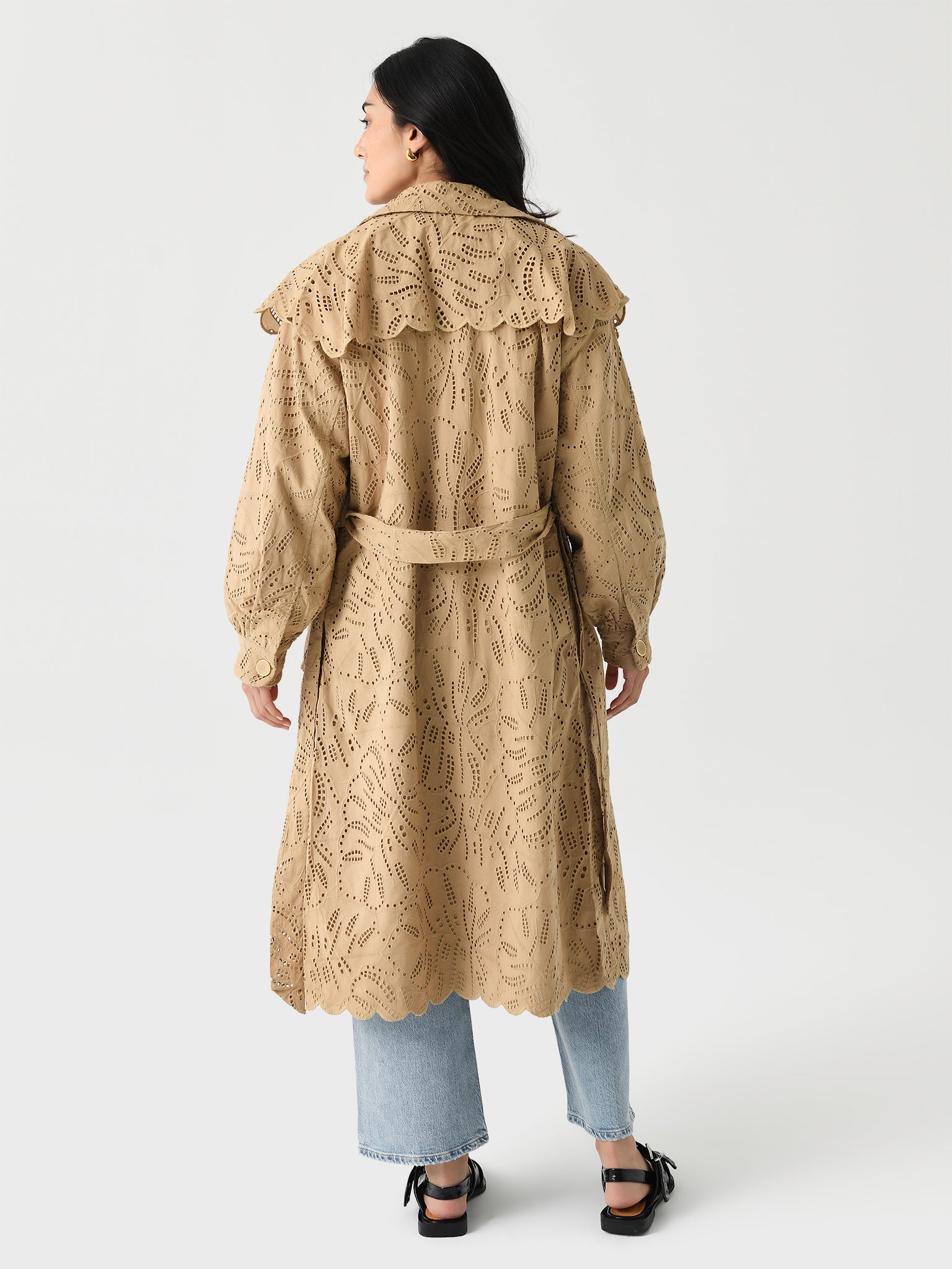 Farm Rio Women's Laise Trench Coat | $420.00 | Saint Bernard