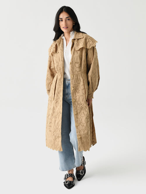 Farm Rio Women's Laise Trench Coat