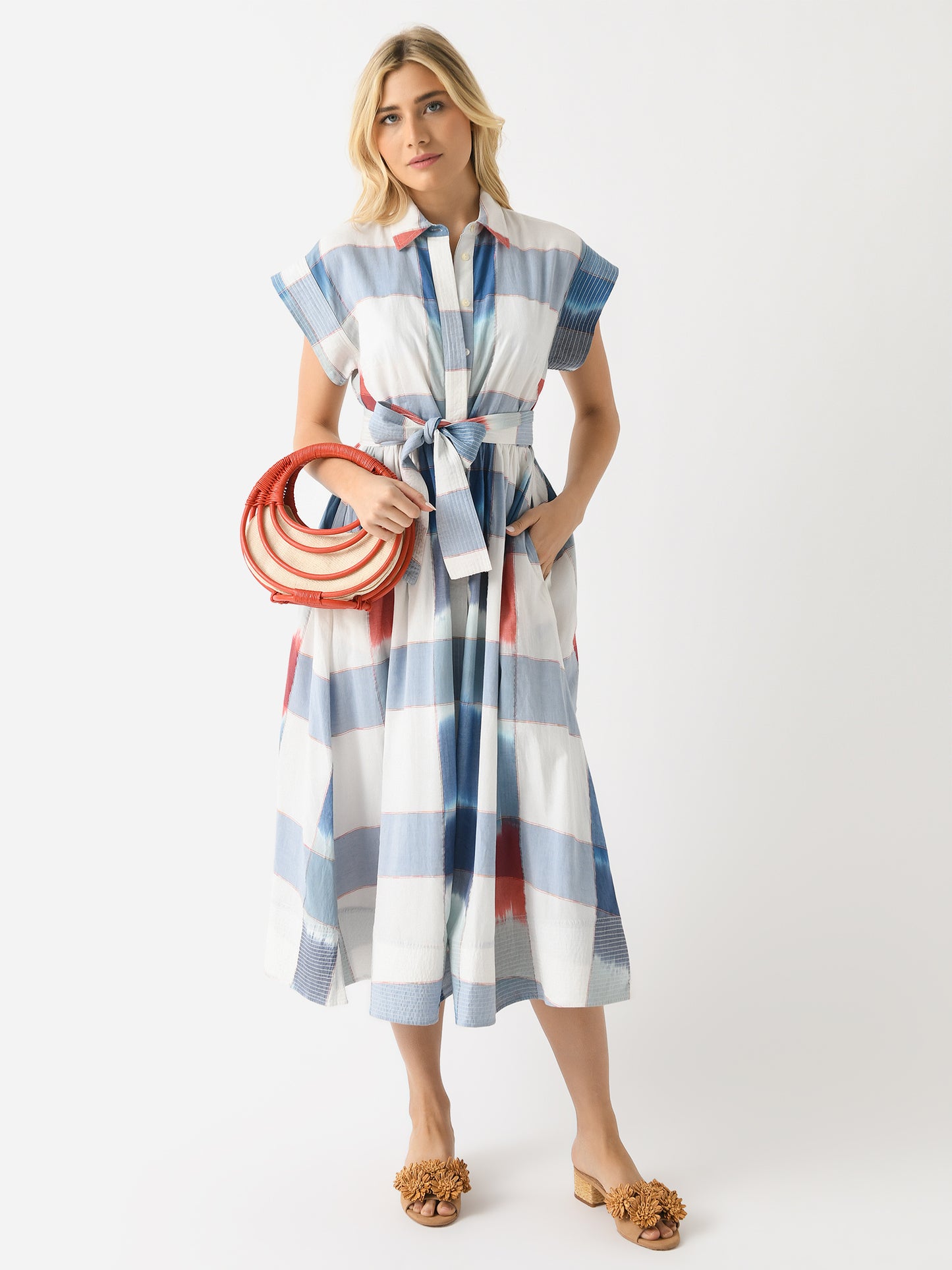 Oliphant Women's Belted Shirt Dress - Saint Bernard