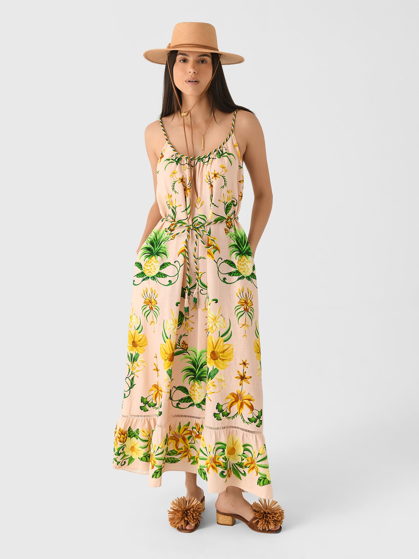 Farm Rio Women's Botanical Beauty Maxi Dress - Saint Bernard
