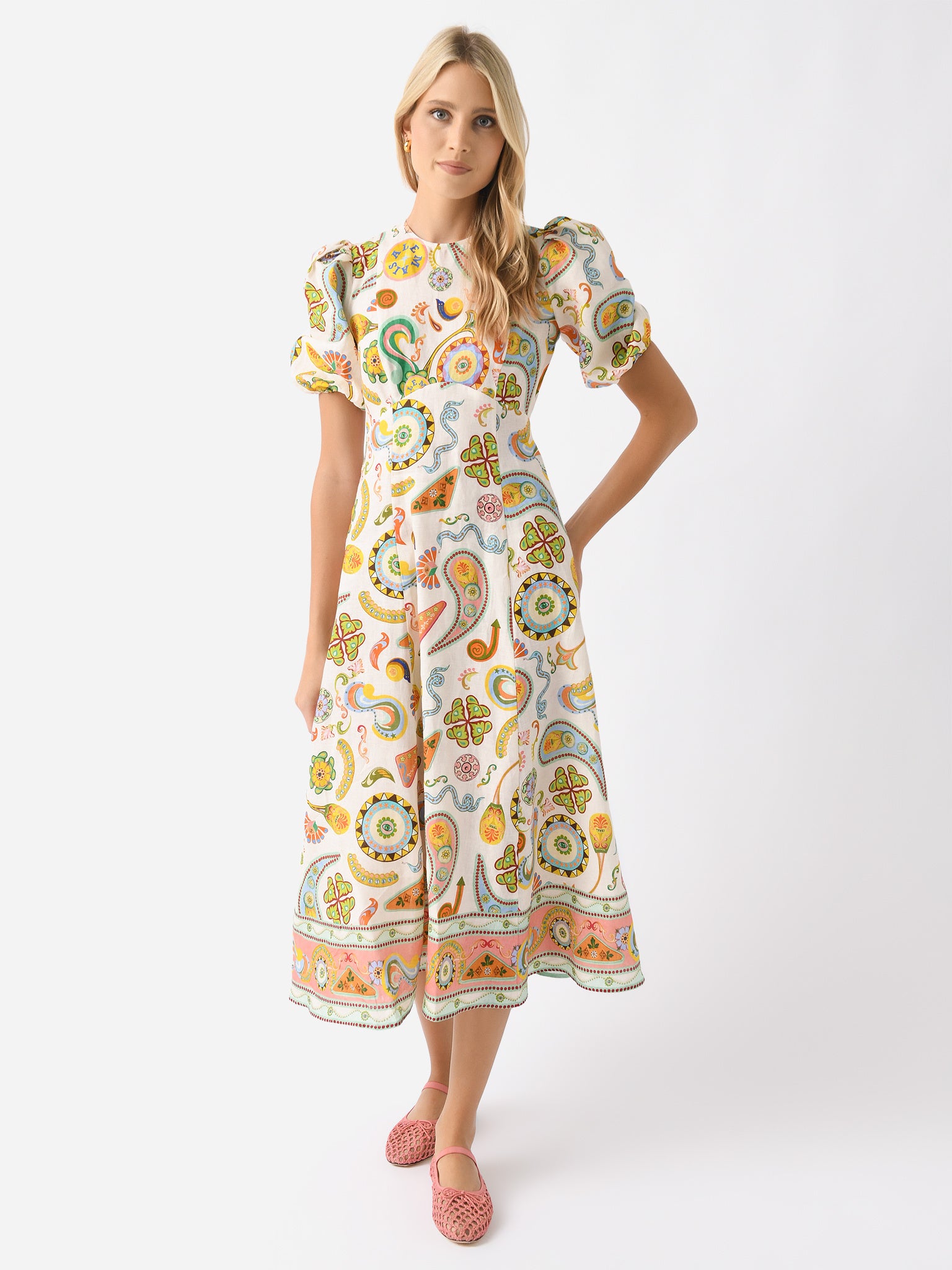 Alemais Women's Arcade Midi Dress - Saint Bernard