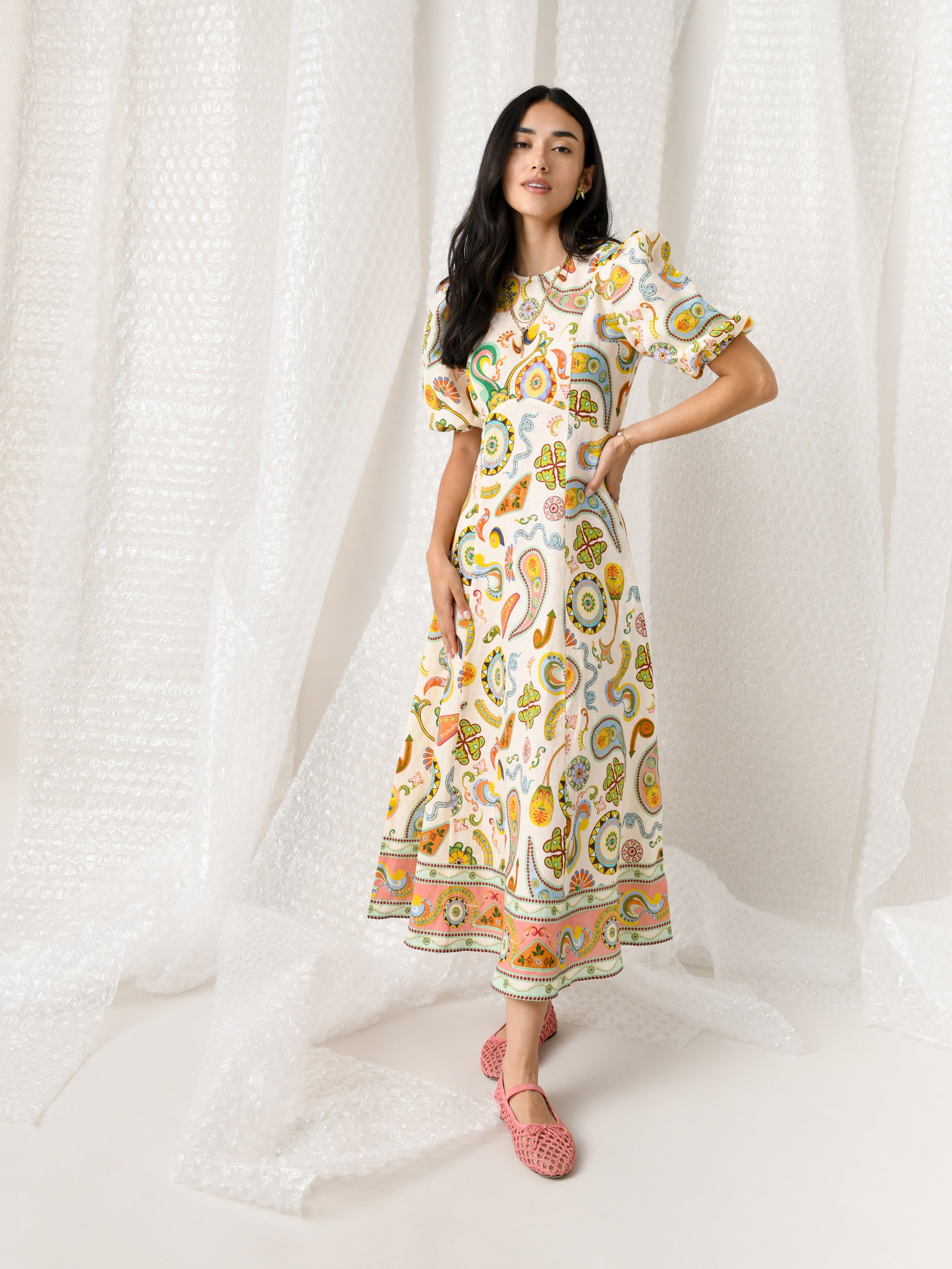 Alemais Women's Arcade Midi Dress - Saint Bernard