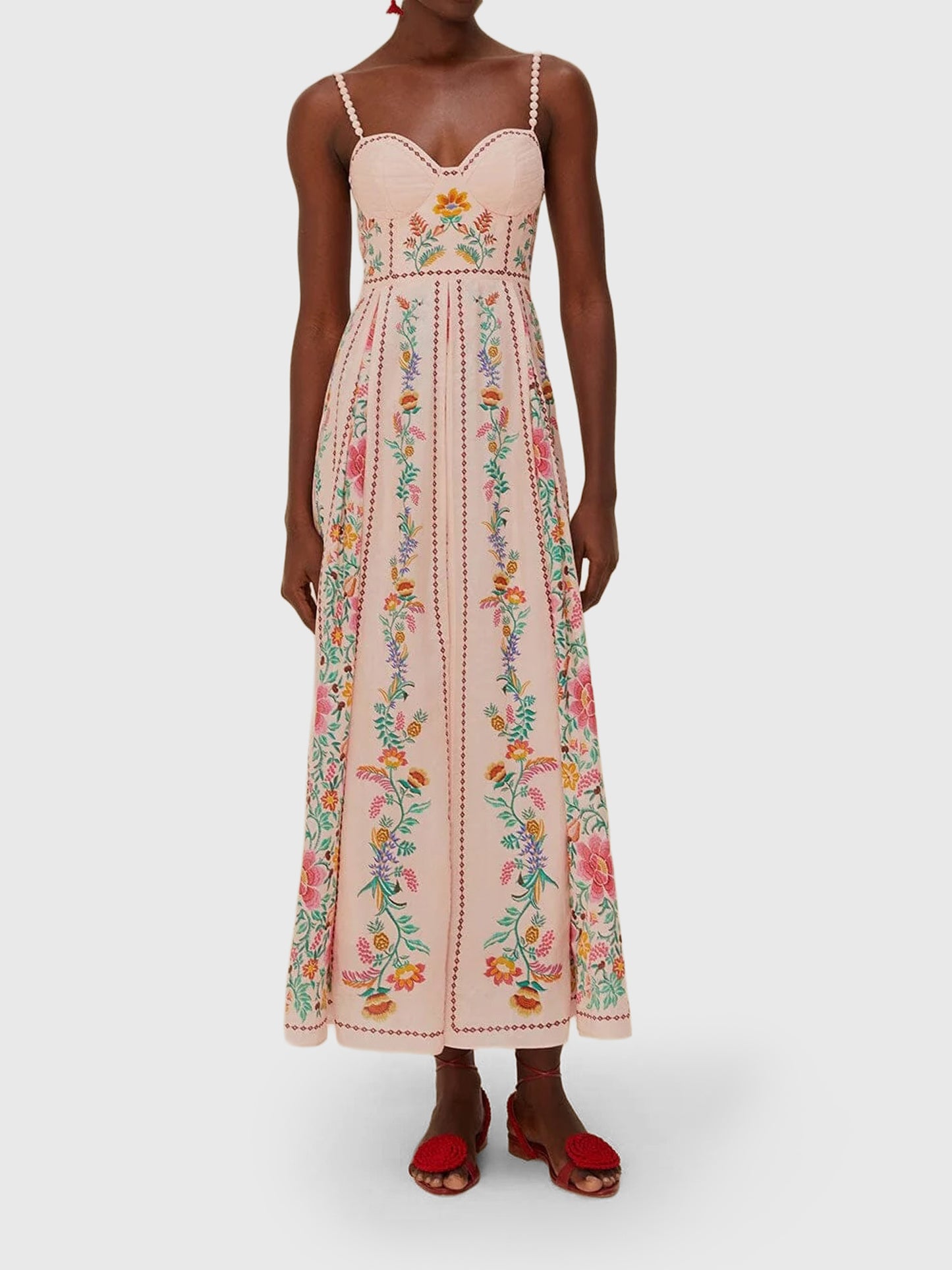 Farm Rio Women's Delicate Forest Maxi Dress - Saint Bernard