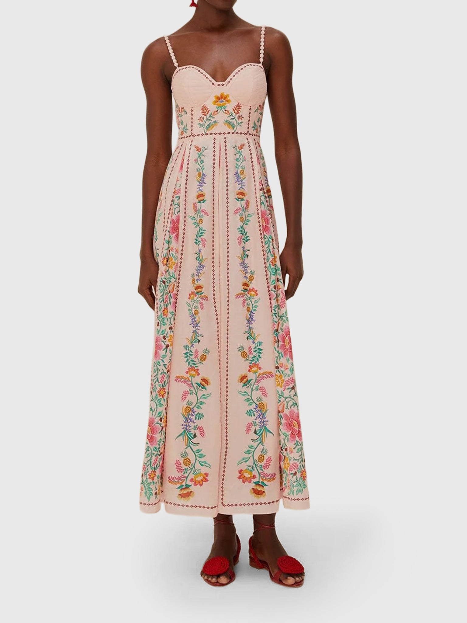 Farm Rio Women's Delicate Forest Maxi Dress - Saint Bernard