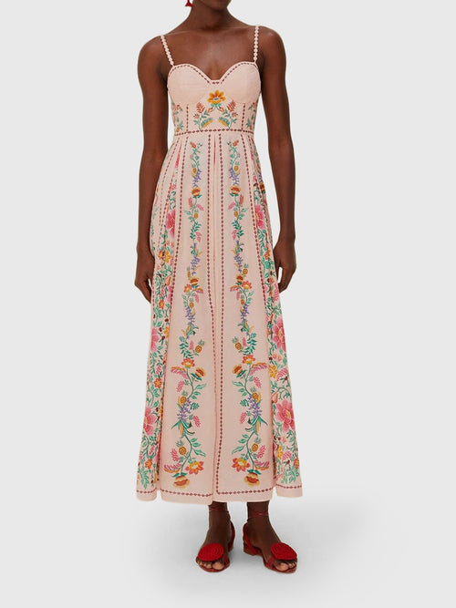 Farm Rio Women's Delicate Forest Maxi Dress