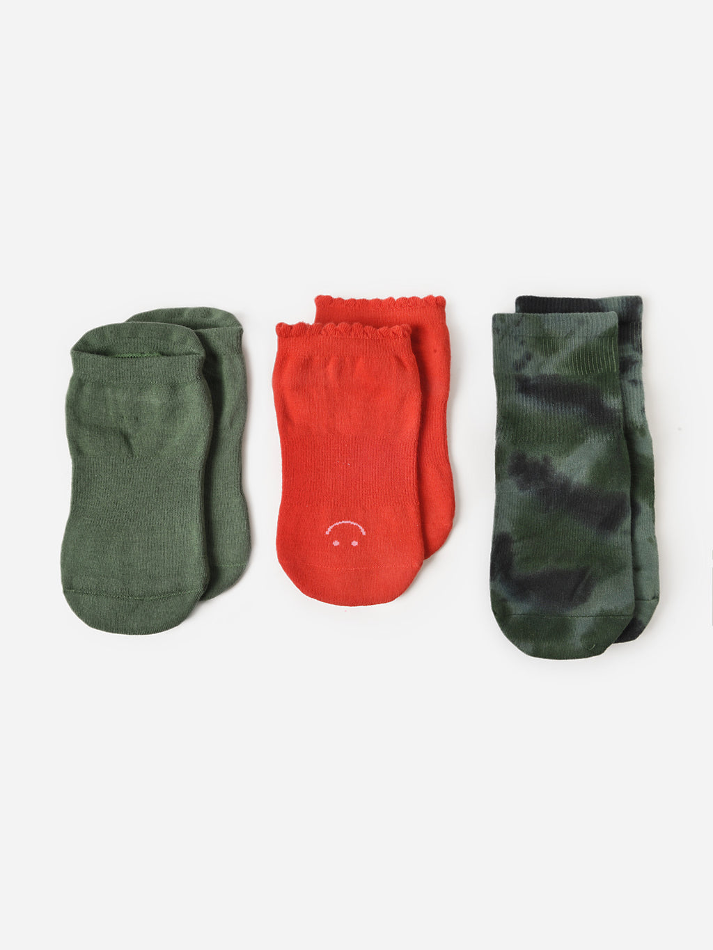 Pointe Studio Women's The Eve Holiday 3-Pack Grip Socks - Saint Bernard