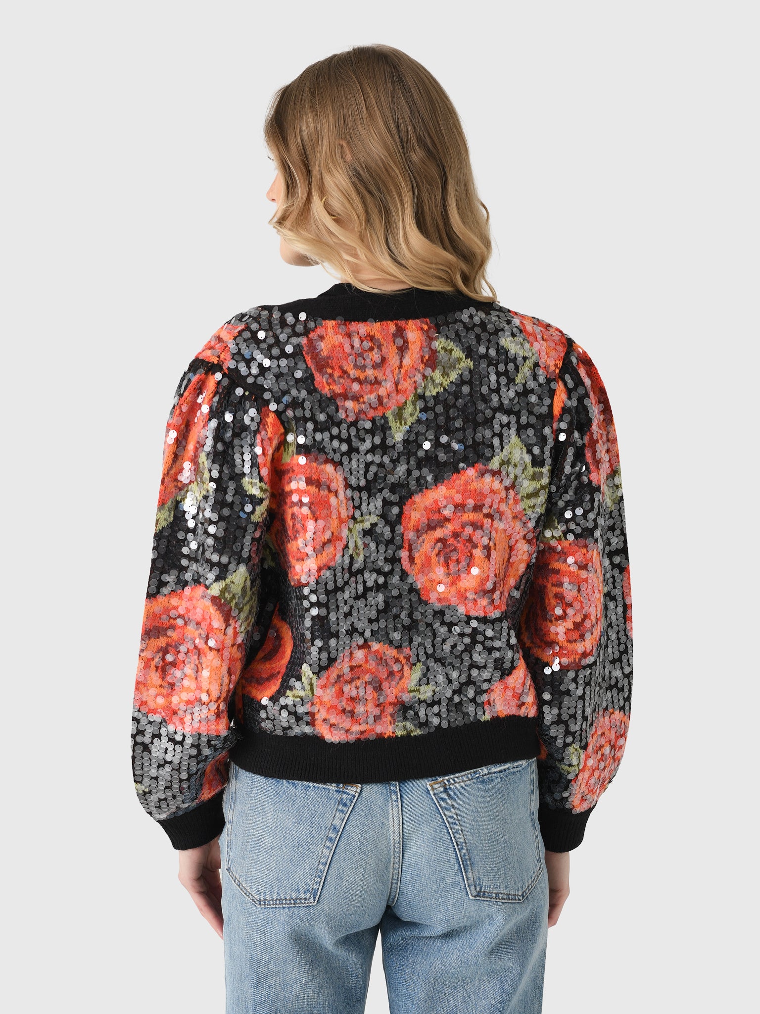 Farm Rio Women's Latin Roses Sequin Knit Cardigan – Saint Bernard