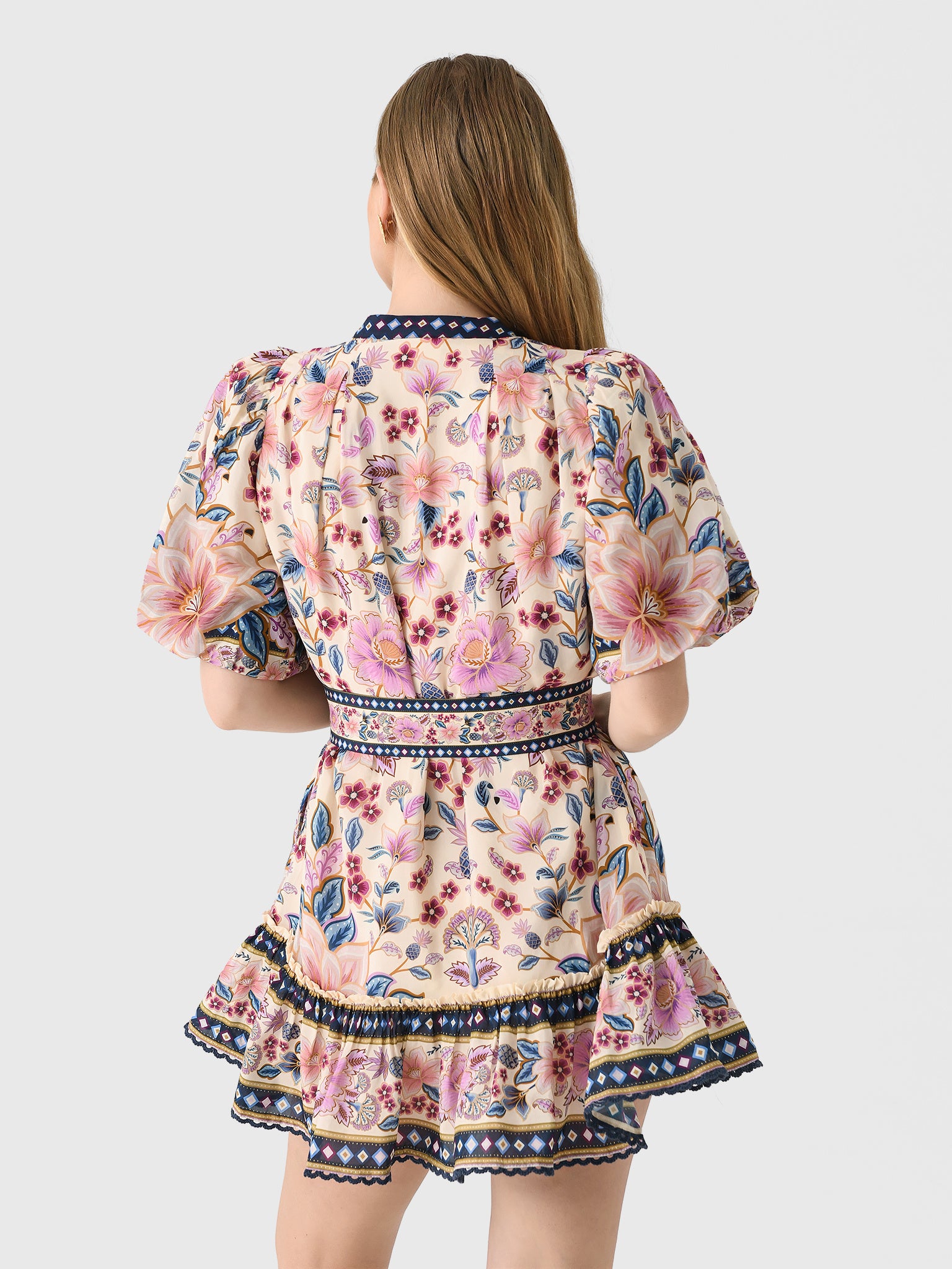 farm rio superbloom tapestry cream maxi dress Farm Rio Superbloom Tapestry Maxi Dress In Cream In Multicolour