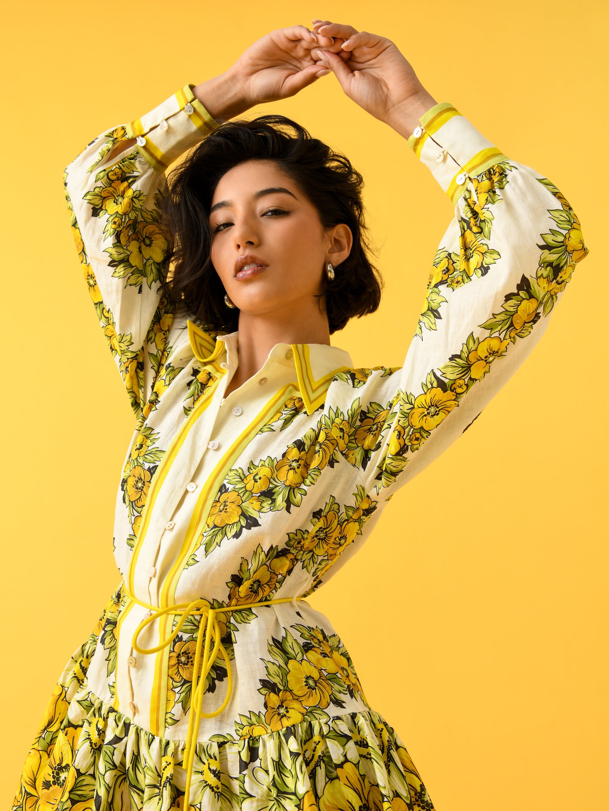 alemais yellow mini dress Sol Mini Dress