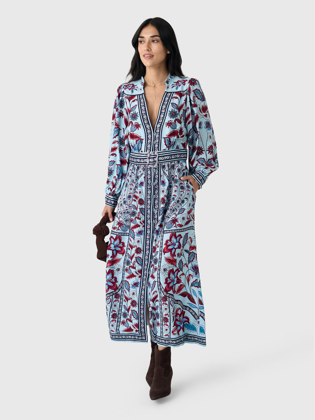 Farm Rio Women's Marcelle Maxi Dress - Saint Bernard