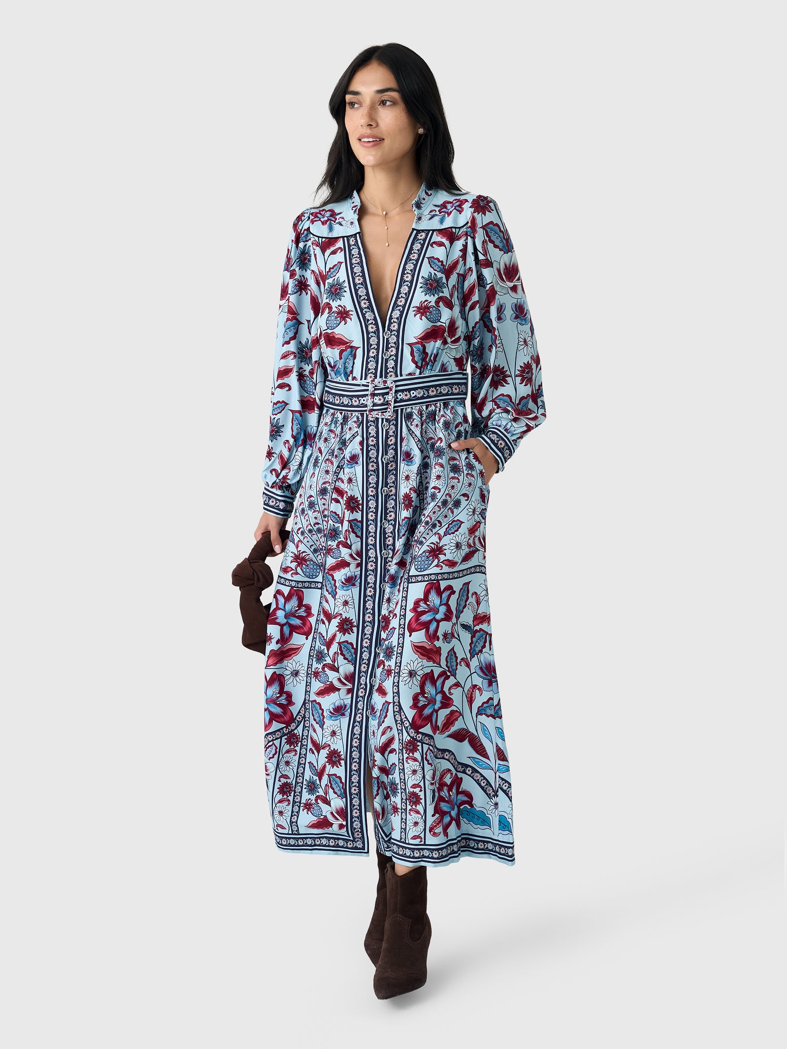 Farm Rio Women's Marcelle Maxi Dress - Saint Bernard