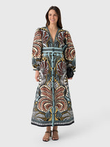 Farm Rio Women's Balamana Maxi Dress - Saint Bernard