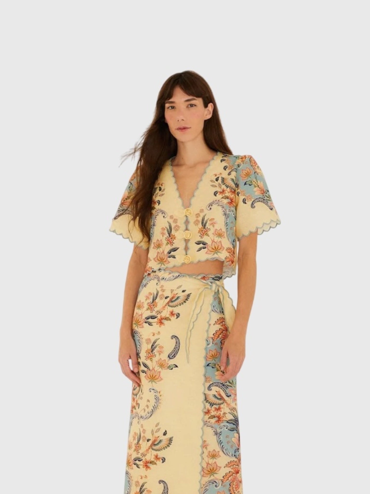 Farm Rio Women's Boho Beauty Top - Saint Bernard